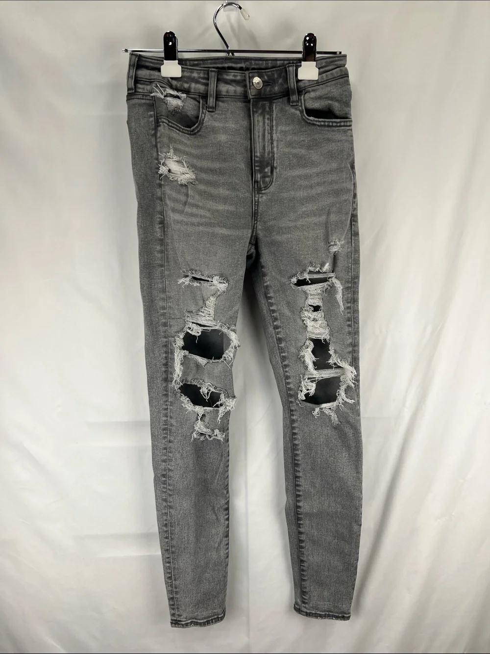 American Eagle - Women’s Jeans - Distressed -4Super High Rise Jegging - RN 54485